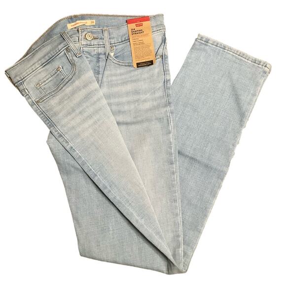 Levi's Ladies 314 Jeans Stretch Shaping Straight Tummy Slimming Size 6 NEW - Picture 5 of 11